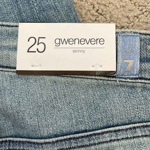 7 for all Mankind Gwenevere Skinny Jeans, NWT, Size 25 - Picture 3 of 6
